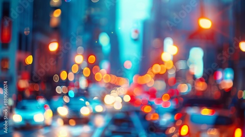 Abstract City Lights at Night. © wiwat