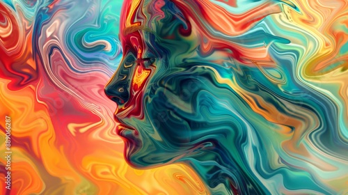 Abstract Colorful Portrait.