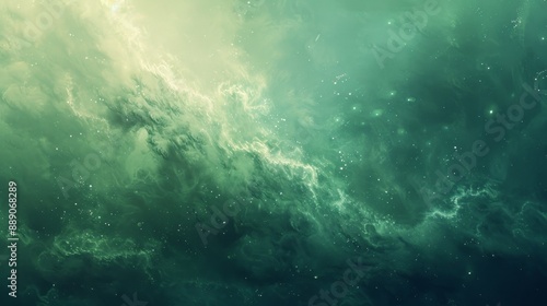 Green Nebula Background. © wiwat