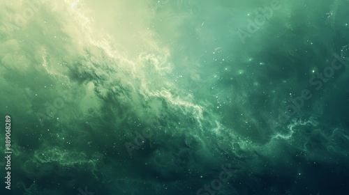 Green Nebula Background.