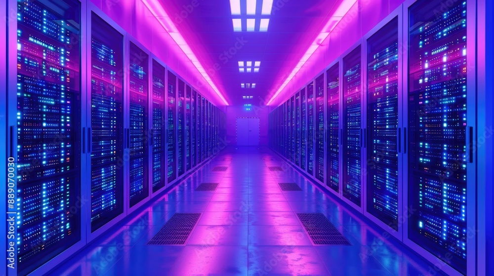 High Tech Abstract Background with Computer Server Hardware in Internet Data Center High Tech Abstract Background with Computer Server Hardware in Internet Data Center