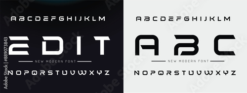 Font alphabet creative modern with black dots, letters A, B, C, D, E, F, G, H, I, J, K, L, M, N, O, P, Q, R, S, T, U, V, W, X, Y, Z and numerals 0, 1, 2, 3, 4, 5, 6, 7, 8, 9, vector illustration 10EPS
