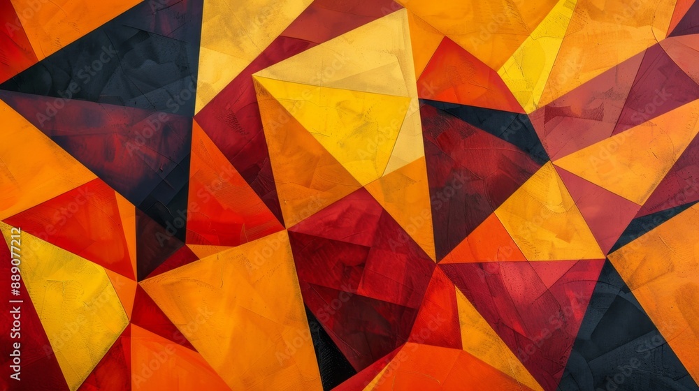Abstract Geometric Pattern in Warm Colors. Abstract Geometric Pattern in Warm Colors.