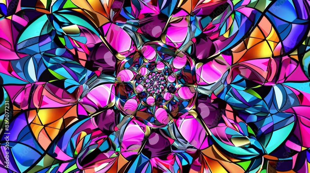 Abstract Colorful Geometric Pattern. Abstract Colorful Geometric Pattern.