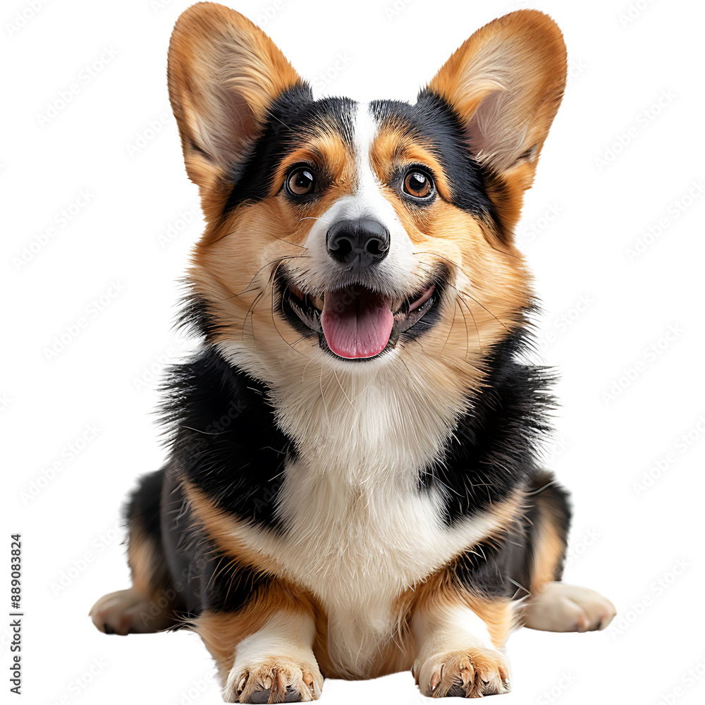 Corgi dog, transparent background
