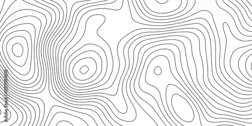 Abstract white topography geographic contour map background .topography white paper and black waves lines backdrop background .modern geographic contour map vector illustration .