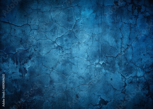 Dark blue abstract grunge texture with subtle cracks and rough surface resembling worn concrete wall, perfect for adding edgy, urban feel to designs.