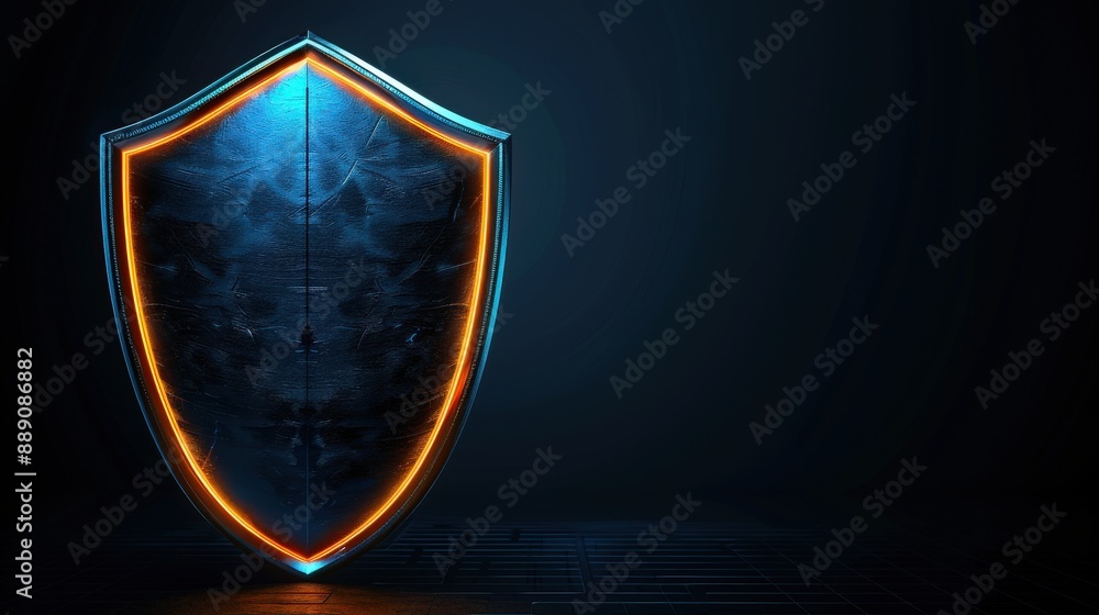 Fototapeta premium A legendary knight shield symbolizing protection in a quest and vow