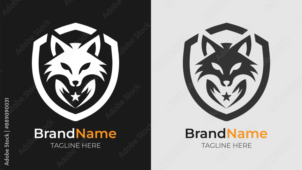 Obraz premium Bold and striking angry fox logo