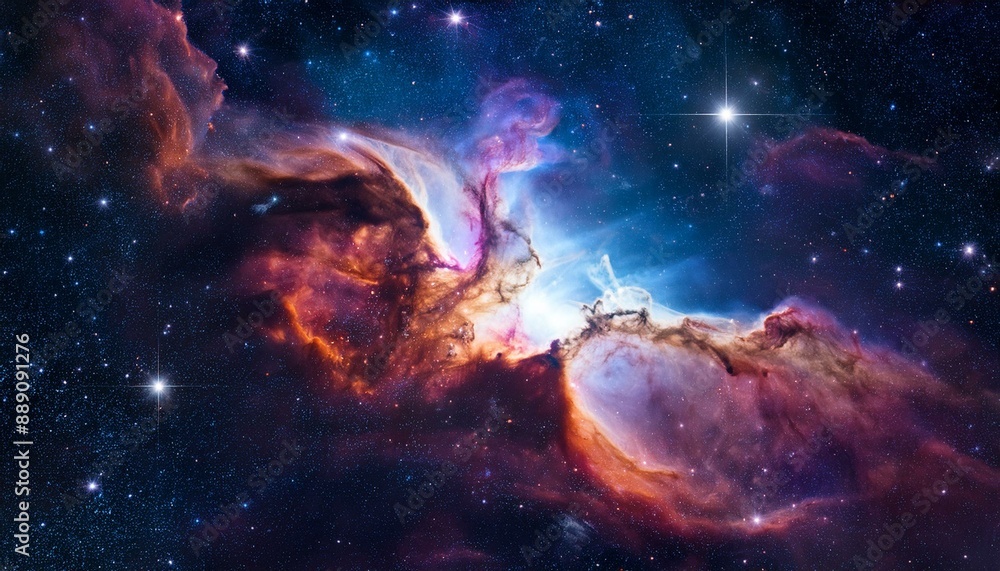 High-resolution image of a nebula in deep space High-resolution image of a nebula in deep space