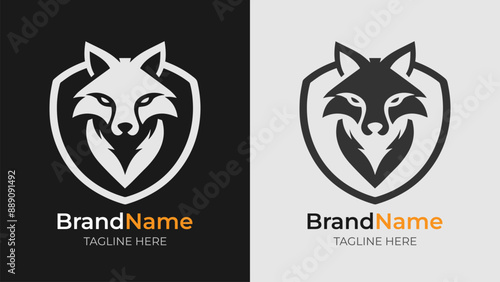 Dynamic and angry fox logo concept