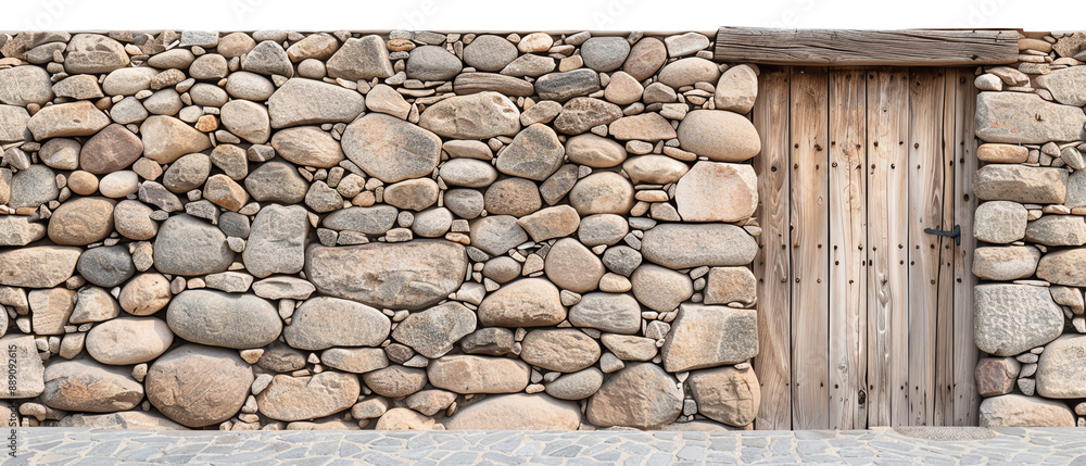 Rustic stone wall with a wooden door, showcasing a mix of natural textures and earthy tones, perfect for backgrounds or architectural themes. Rustic stone wall with a wooden door, showcasing a mix of natural textures and earthy tones, perfect for backgrounds or architectural themes.