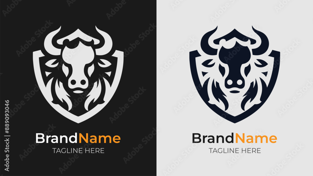 Obraz premium Stand out with this eye catching cow head logo