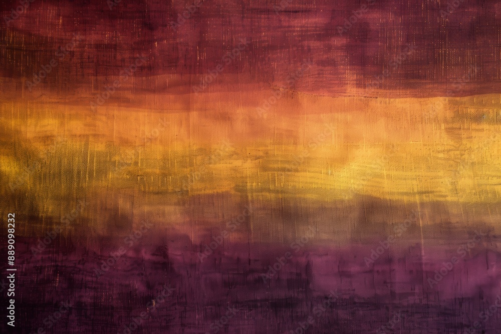 Abstract painting background with brush strokes creating a gradient of warm and cool tones, blending purple, orange, and gold Abstract painting background with brush strokes creating a gradient of warm and cool tones, blending purple, orange, and gold