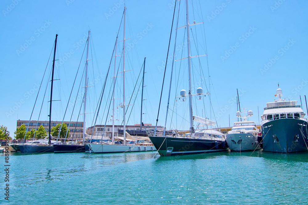 Reise nach Mallorca. Yachthafen von Palma de Mallorca. Reise nach Mallorca. Yachthafen von Palma de Mallorca.