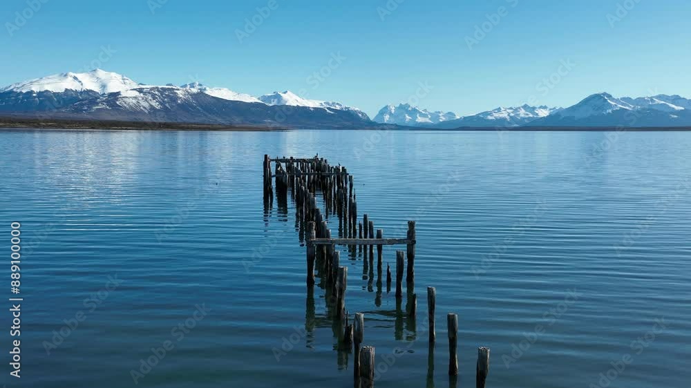Wood Structure At Puerto Natales Magallanes Region Chile. Aerial View Of A River Surrounded By Lush Green Tropical Rainforest. Outdoor Travel Patagonia Glacier. Exterior Patagonia Aerial. Wood Structure At Puerto Natales Magallanes Region Chile. Aerial View Of A River Surrounded By Lush Green Tropical Rainforest. Outdoor Travel Patagonia Glacier. Exterior Patagonia Aerial.
