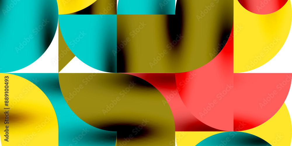 Tech minimal circular shapes geometric art. Vector modern circles Tech minimal circular shapes geometric art. Vector modern circles
