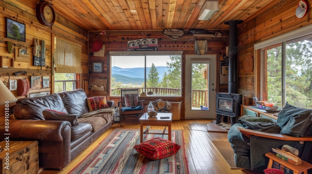 The large deck offers breathtaking views of the surrounding mountains The large deck offers breathtaking views of the surrounding mountains