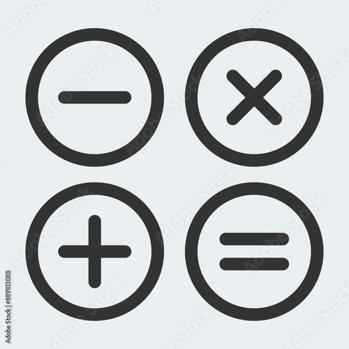 Calculator line icon.
