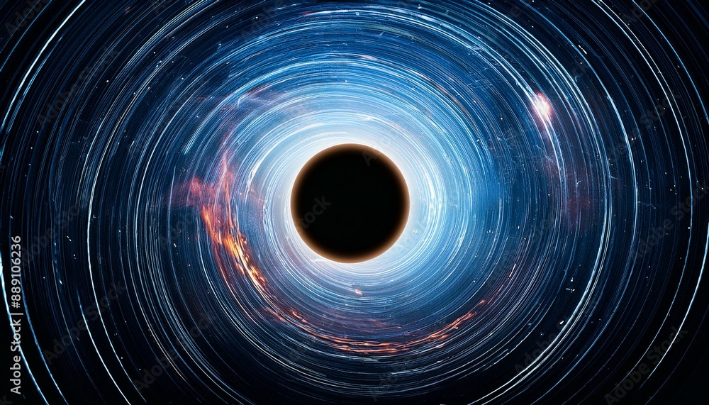Digital illustration of a black hole Digital illustration of a black hole