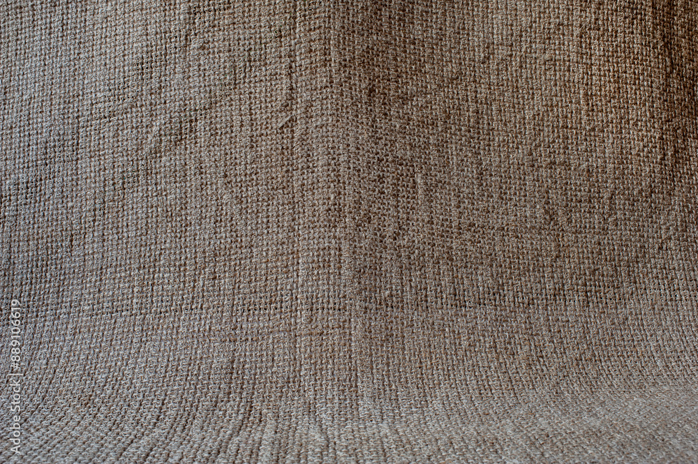 Brown beige natural cotton linen textile texture background
