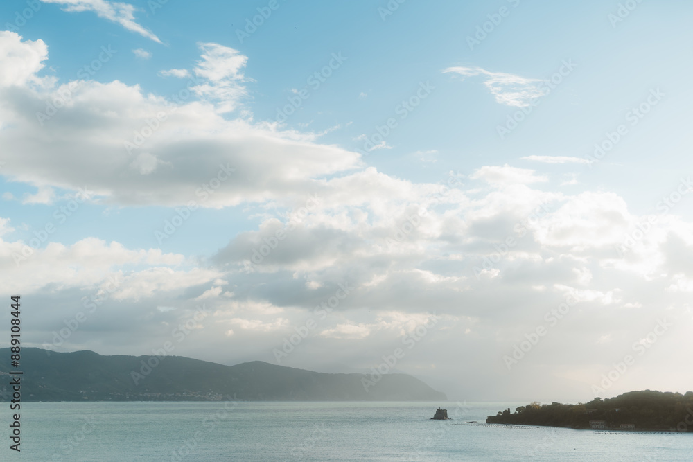 Sunny Morning View from Portovenere Over the Ligurian Sea Sunny Morning View from Portovenere Over the Ligurian Sea