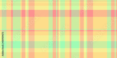 Festival check seamless fabric, customized pattern vector textile. Contour plaid tartan texture background in amber and green colors.