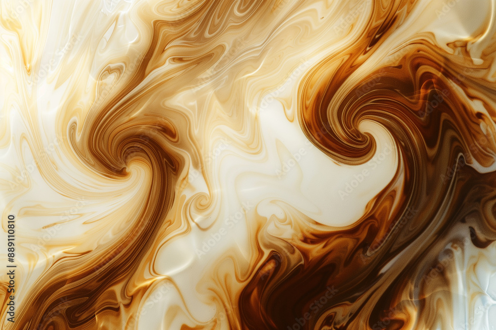 Coffee and milk swirls abstract background Coffee and milk swirls abstract background