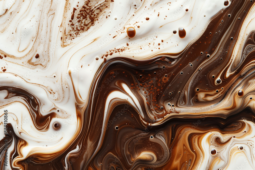 Coffee and milk swirls abstract background Coffee and milk swirls abstract background