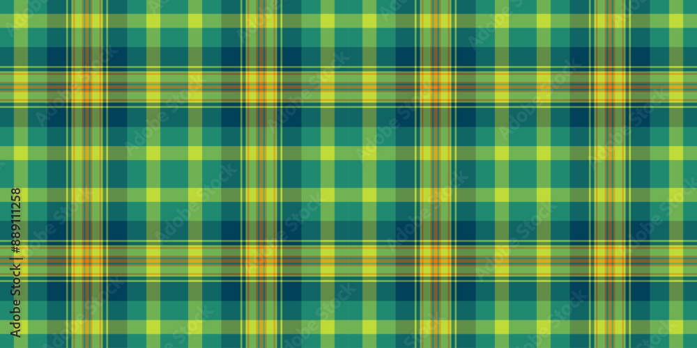 Template fabric plaid background, layer check pattern texture. 30s textile tartan vector seamless in green and teal colors. Template fabric plaid background, layer check pattern texture. 30s textile tartan vector seamless in green and teal colors.