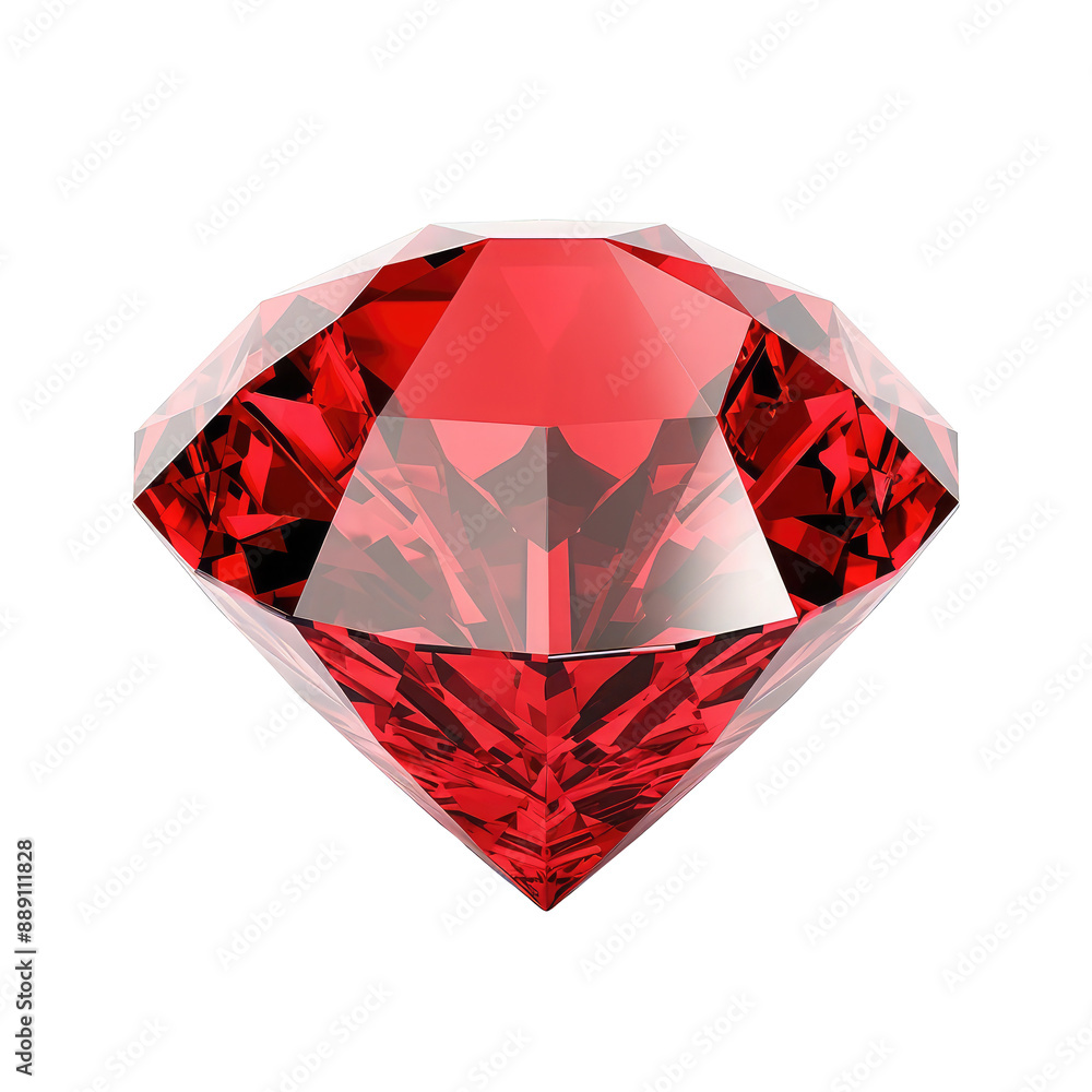 red sapphire or stone isolated on white red sapphire or stone isolated on white
