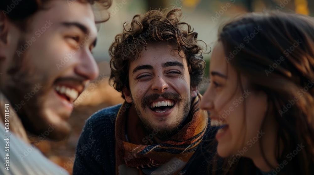 Authentic Friendship, Hyper Realistic Candid Shot of Friends Laughing Under Natural Lighting. Authentic Friendship, Hyper Realistic Candid Shot of Friends Laughing Under Natural Lighting.