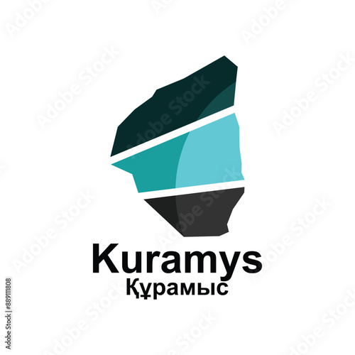 Kuramys City Map Illustration Design, World Map International vector template colorful graphic design template photo