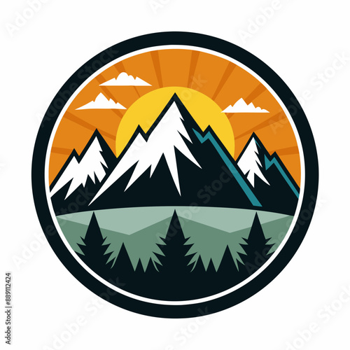 A Pictorial Mark for an Outdoor Adventure Company Featuring a Mountain Logo