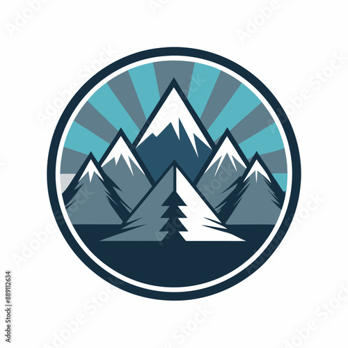 A Pictorial Mark for an Outdoor Adventure Company Featuring a Mountain Logo