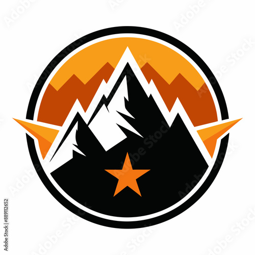 A Pictorial Mark for an Outdoor Adventure Company Featuring a Mountain Logo