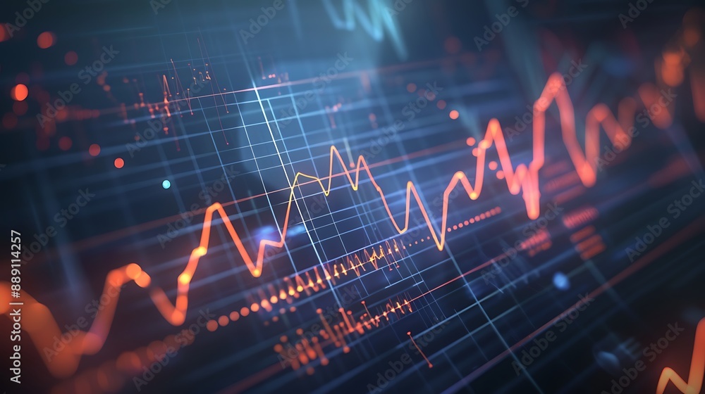 Animated graph depicting the heartbeat of financial markets, pulsing with the highs and lows of activity. Animated graph depicting the heartbeat of financial markets, pulsing with the highs and lows of activity.