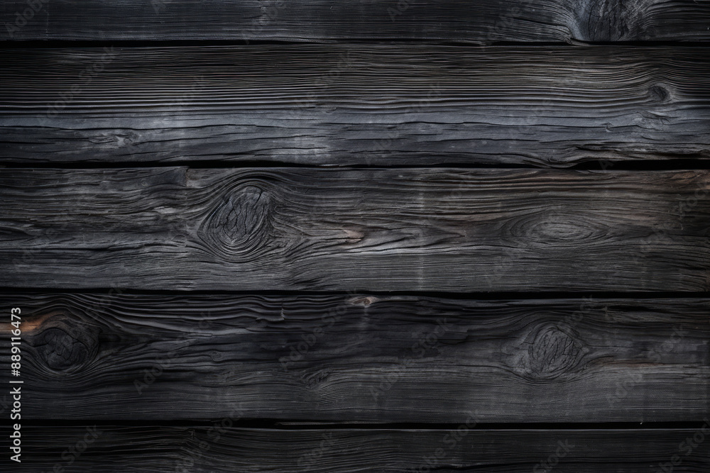 Fototapeta premium Processed collage of smoking wood planks surface texture. Background for banner, backdrop