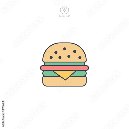 Hamburger icon theme symbol vector illustration isolated on white background