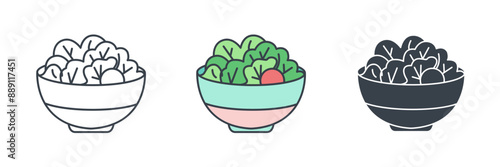 Salad icon theme symbol vector illustration isolated on white background