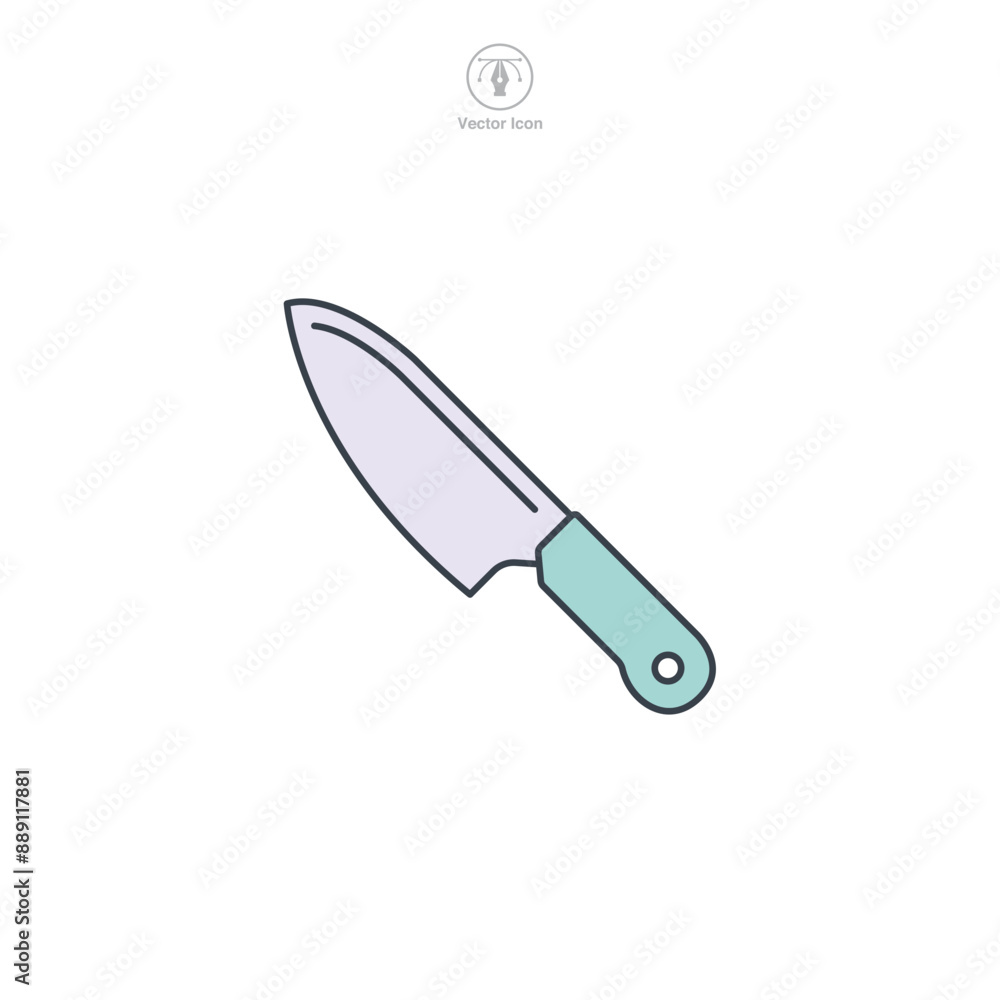 Chef Knife icon theme symbol vector illustration isolated on white background Chef Knife icon theme symbol vector illustration isolated on white background