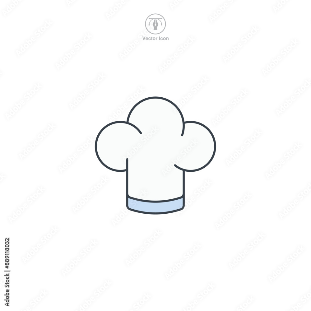 Chef Hat icon theme symbol vector illustration isolated on white background Chef Hat icon theme symbol vector illustration isolated on white background