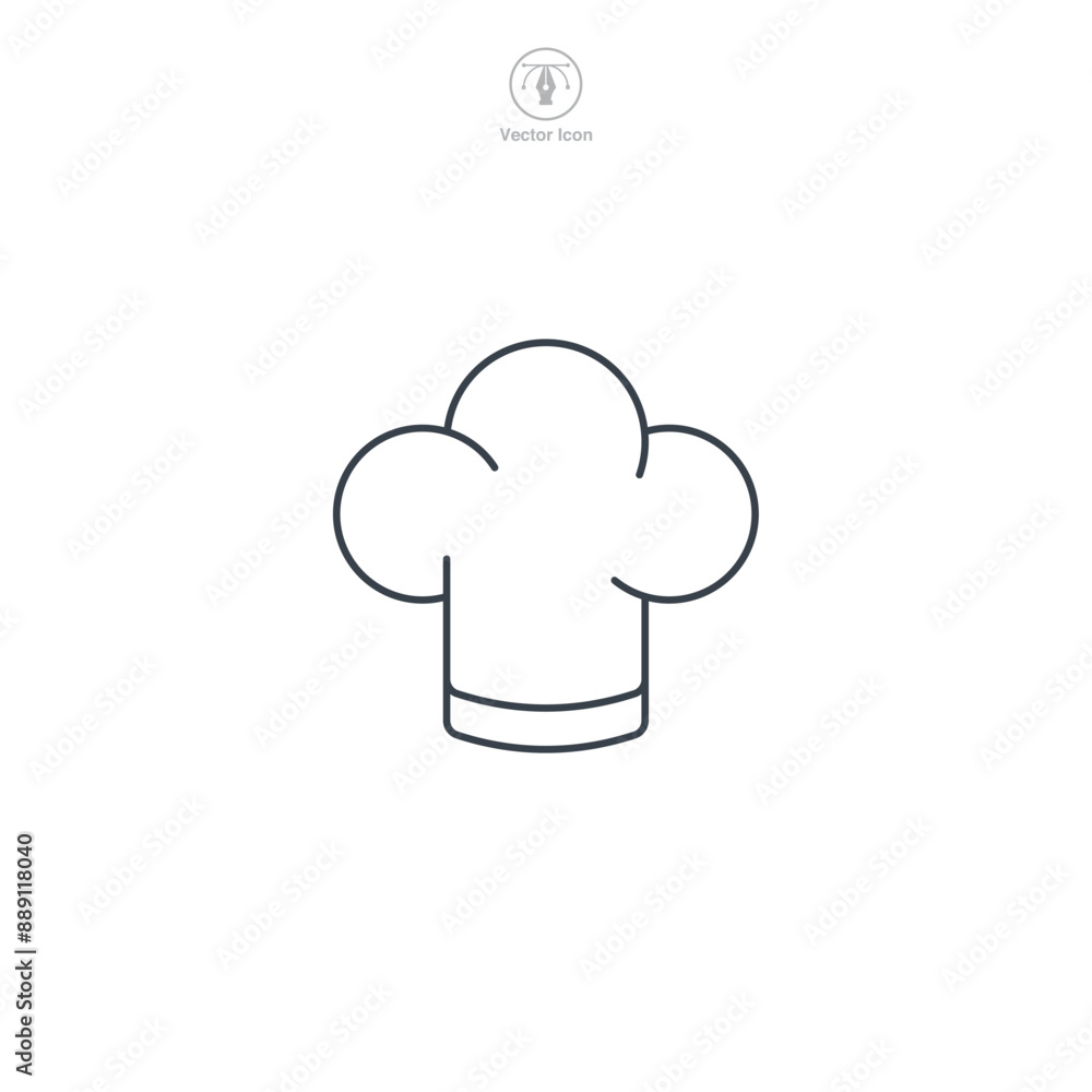 Chef Hat icon theme symbol vector illustration isolated on white background Chef Hat icon theme symbol vector illustration isolated on white background