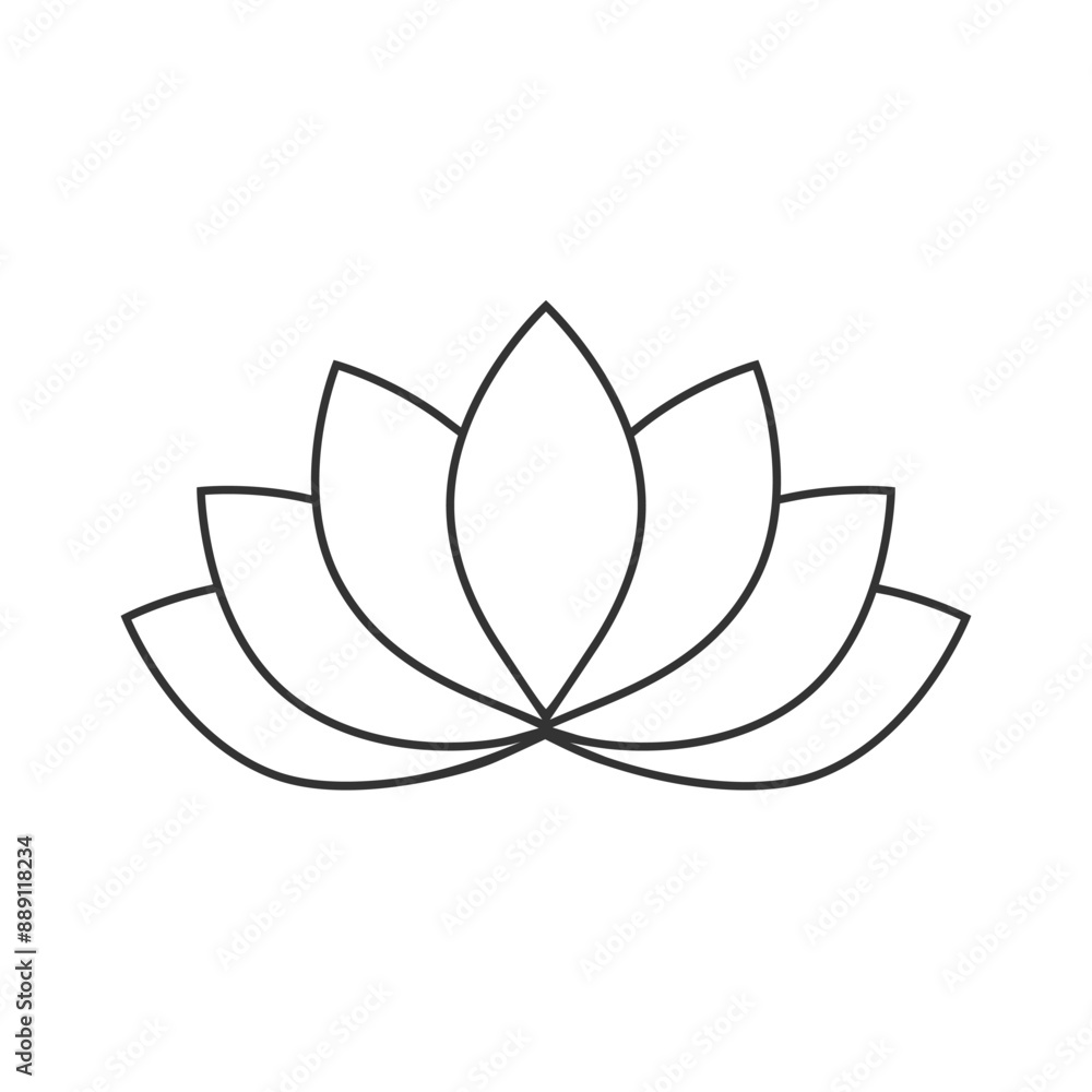 Lotus icon or Harmony icon on white. Vector Lotus icon or Harmony icon on white. Vector
