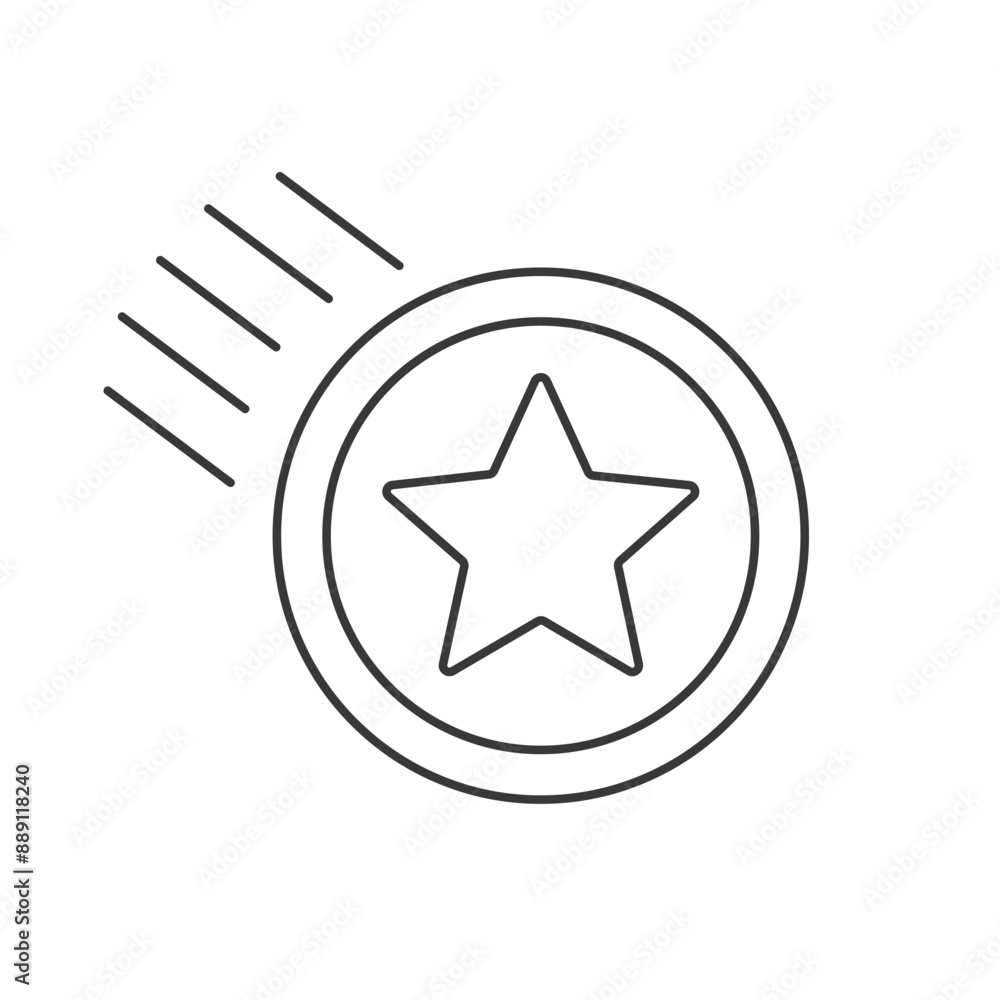 Fototapeta premium Loyalty program icon, bonus program for customers, isolated on a white background