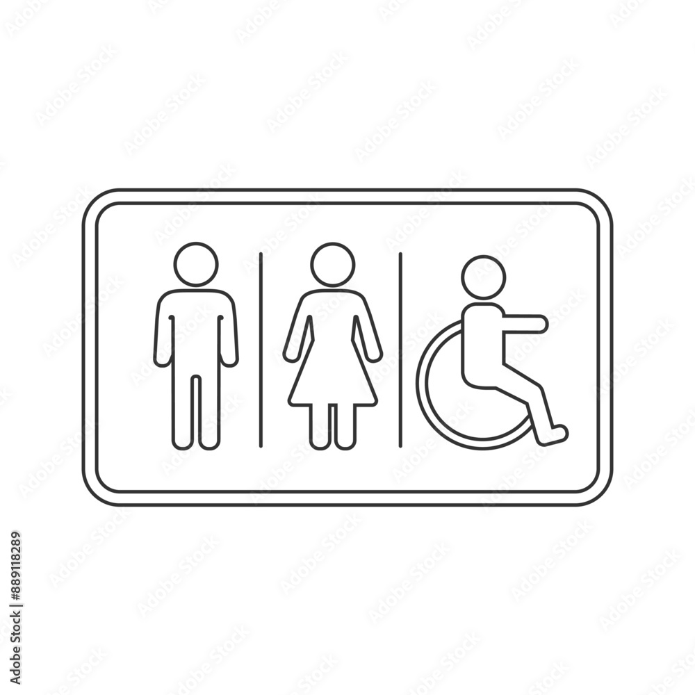 Lavatory Icon. Rest Room Signage. Toilet Symbol Vector Illustration Logo Template. Lavatory Icon. Rest Room Signage. Toilet Symbol Vector Illustration Logo Template.