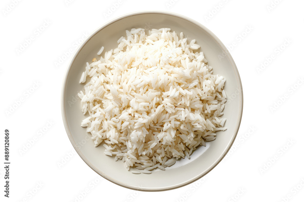 Rice in a plate isolated on transparent background Rice in a plate isolated on transparent background