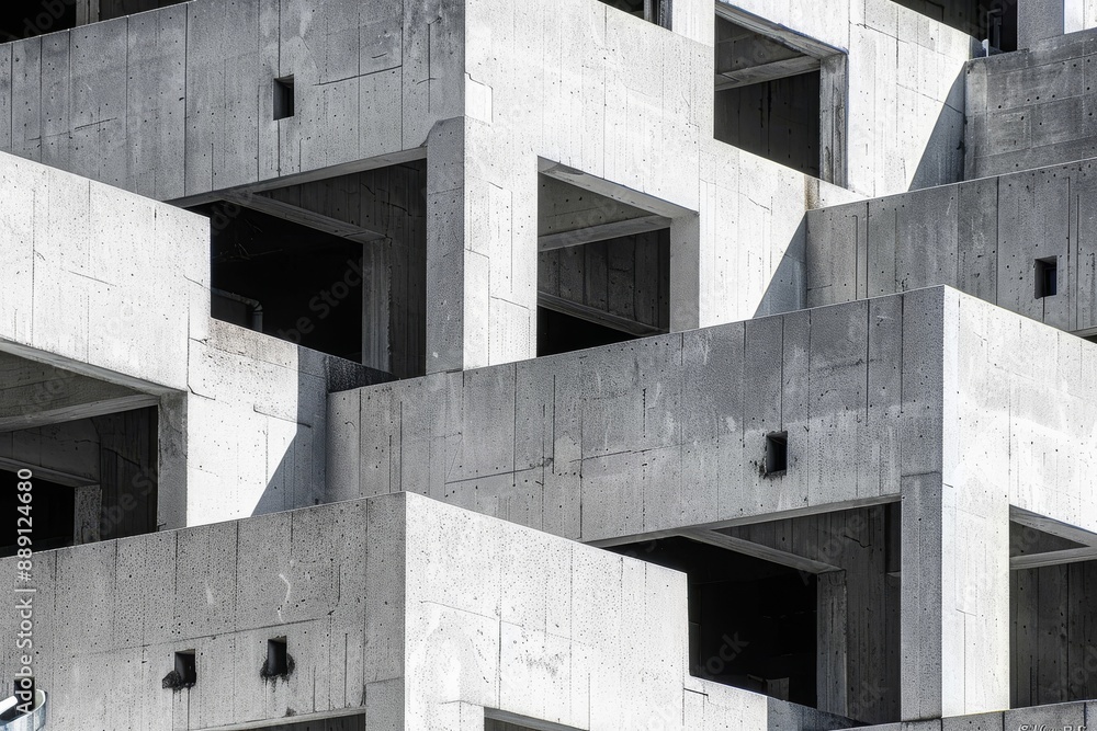 custom made wallpaper toronto digitalBalconies with railings in a multi-storey building. Beautiful simple AI generated image in 4K, unique.