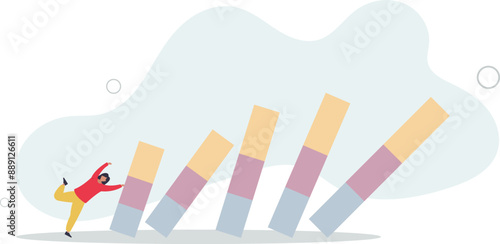 Small tiny habits to change or increase productivity, efficiency or improvement, easy way to win business success or make a big impact concept.flat design.illustration with people.