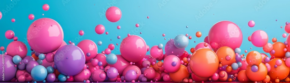 Abstract background of colorful floating spheres. Abstract background of colorful floating spheres.